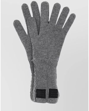 MM6 by Maison Margiela Wool Gloves - Grey