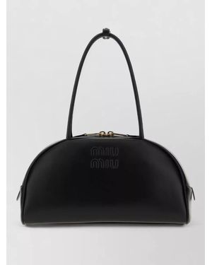 Miu Miu Leather Shoulder Bag Tone Hardware - Black