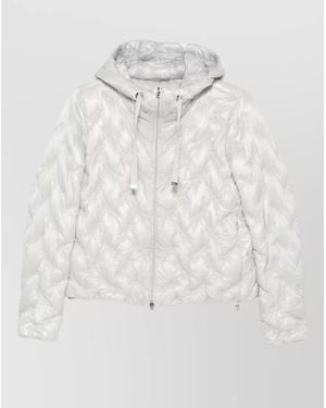 Herno Short Quilted Down Jacket Hooded - White