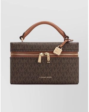 MICHAEL Michael Kors Jana Leather Shoulder Bag - Brown