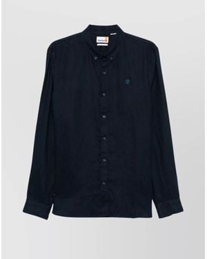 Timberland Collared Shirt Button-Down Long Sleeves - Blue