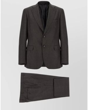Brioni Wool Single Breasted Suit - Black