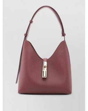 Furla 1927 Leather Shoulder Bag - Purple