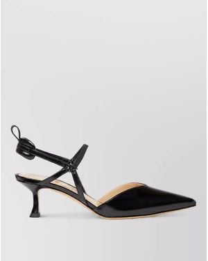 Fendi Leather Slingback Court Shoes - Black