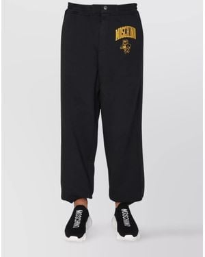 Moschino Cotton Loose Fit Jogging Trousers - Blue