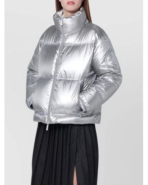 Herno Metallic Parka Coat - Grey