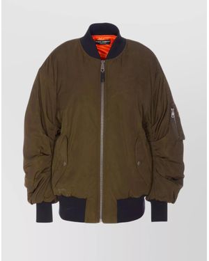 Dolce & Gabbana Down Bomber Jacket - Brown