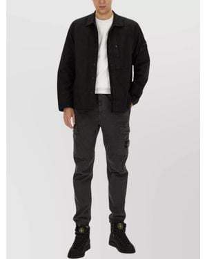 Stone Island Crew Neck Cotton Sweatshirt - Black