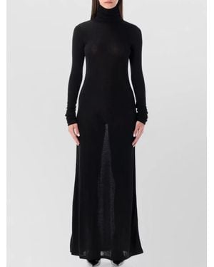 THE GARMENT High-Neck Long-Sleeve Maxi Dress - Black