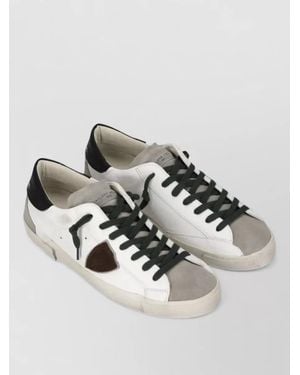 Philippe Model Prsx Low Top Sneakers Rubber Sole - Metallic