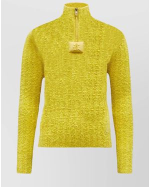 Moncler Genius Padded Zip Collar Jumper - Yellow