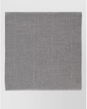 Peserico Beaded Wool Square Scarf - Grey