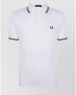 Fred Perry Cotton Polo Shirt - White