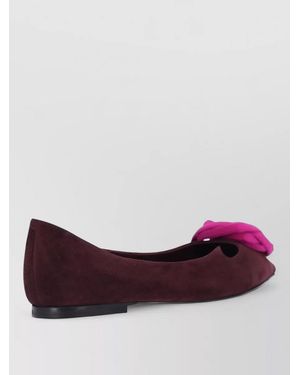 Roger Vivier Leather Ballet Court Shoes - Purple