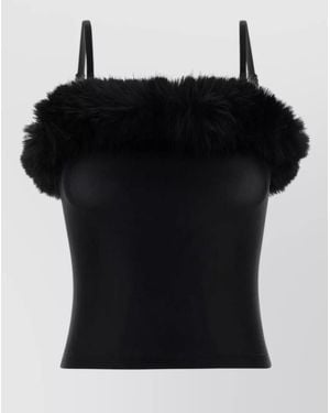 Balenciaga Stretch Nylon Top - Black