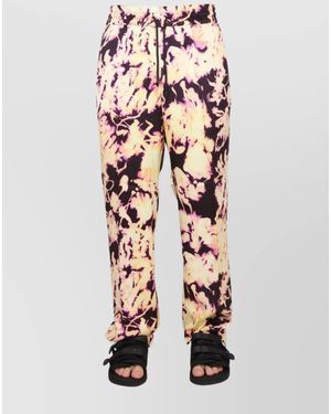 Dries Van Noten Viscose Track Trousers - White