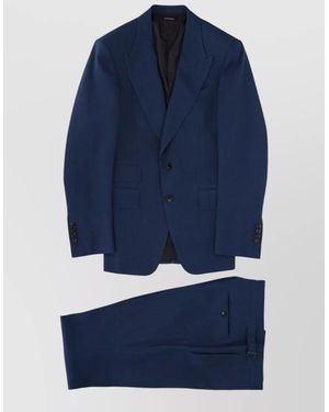 Tom Ford Wool Single Breasted Suit - Blue