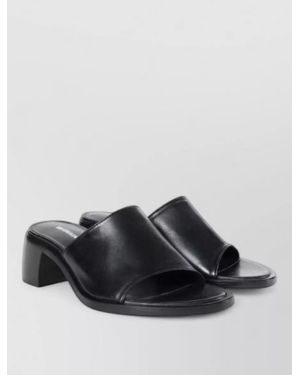 Ann Demeulemeester Lyra Mid Heel Block Toe Mules - Black