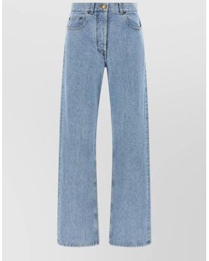 Thom Browne Mid-Rise Straight-Leg Denim Jeans - Blue