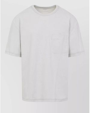 Lemaire Cotton Linen Boxy Short Sleeve T-Shirt - White