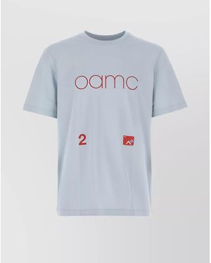 OAMC Ribbed Oversized Cotton T-Shirt - Blue