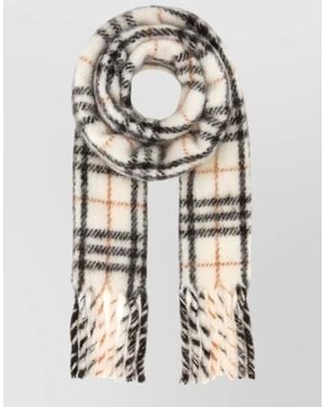 Burberry Embroidered Alpaca Blend Scarf - Natural