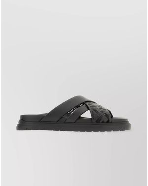 Fendi Leather Slippers - Multicolour