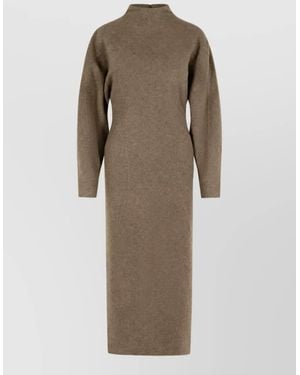 Max Mara Cashmere Wool Knitted Dress - Natural