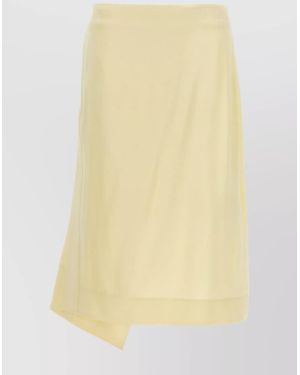 Jil Sander Satin Straight Skirt - Yellow