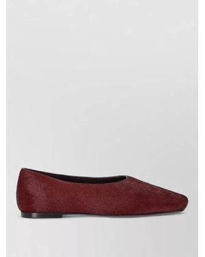 Ami Paris Leather Ballerina Shoes - Red