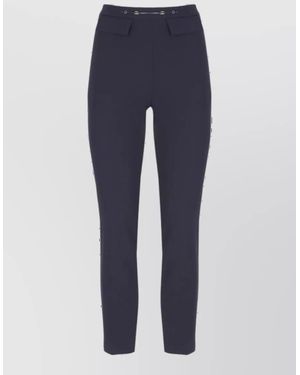 Elisabetta Franchi Slim-Fit Straight Trousers - Blue
