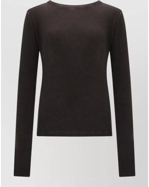 Uma Wang Long Sleeve Crew Neck Top - Black