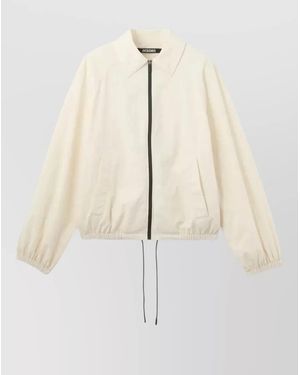 Jacquemus Zip-Up Lightweight Jacket - Natural
