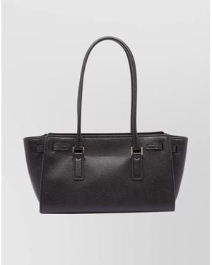 MICHAEL Michael Kors Small Hamilton Structured Shoulder Bag - Black