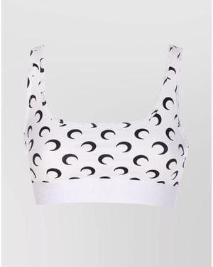 Marine Serre Moon Print Sports Bra - Metallic