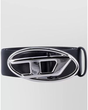DIESEL Leather Belt - Metallic