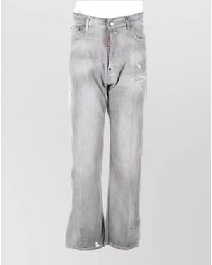 DSquared² Belt Loop Jeans Distressed Five Pocket - Gray