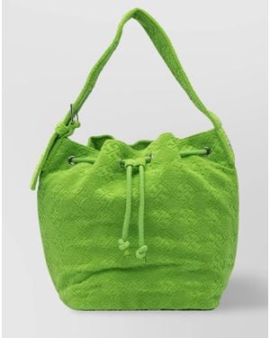 Tory Burch T Monogram Terry Bucket Bag - Green