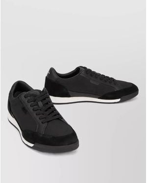 BOSS Cotton Lace-Up Sneakers - Black