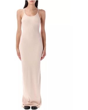 ÉTERNE Ribbed Sleeveless Tank Maxi Dress - Pink