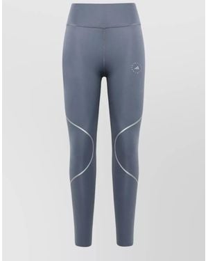 adidas By Stella McCartney High Waist Ankle Length Leggings Seam Detailing - Blue