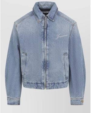 Jacquemus Denim Boxy Jacket - Blue