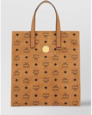 MCM Aren Small Canvas Shoulder Bag - Brown