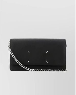 Maison Margiela Na Leather Crossbody Bag - Black