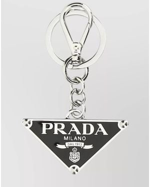 Prada Metal Key Ring - White