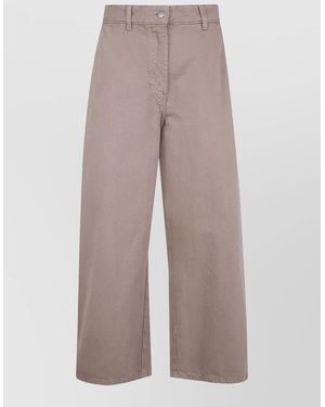 Studio Nicholson Cropped Wide-Leg Cotton Pants - Multicolor
