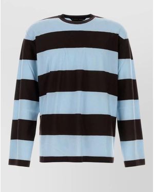 Bottega Veneta Cashmere Jumper Embroidered Striped Round Neck - Black