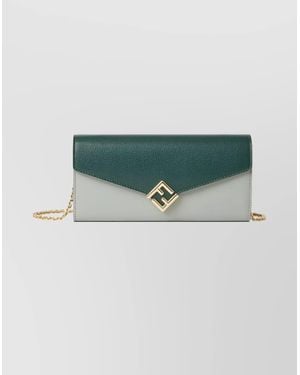 Fendi Continental Wallet Chain Strap - Green