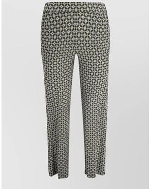 Whyci Straight Leg Pants All Over Print - Gray