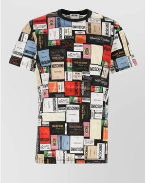 Moschino Cotton Crew Neck Regular Fit T Shirt - Multicolour
